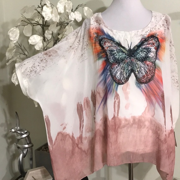 Belle France Tops - BELLE FRANCE OVERSIZED PONCHO